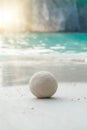 Sand ball on summer tropical sunny beach Royalty Free Stock Photo