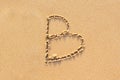 Sand Beach Alphabet: Letter B