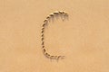 Sand Beach Alphabet: Letter C