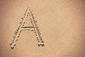 Sand Beach Alphabet: Letter A.