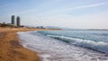 Sand beach in Badalona. Catalonia