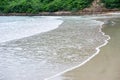 Sand beach with blue ocean