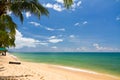 Sand beach with canoes in Phu Quoc, Vietnam Royalty Free Stock Photo