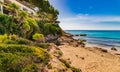 Majorca Spain, seaside landscape of Canyamel beach Royalty Free Stock Photo