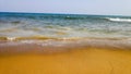 Sand Beach with Energetic sea waves at Bheemili Beach