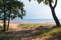 Sand beach of Gulf of Finland Royalty Free Stock Photo