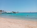 Sand beach hollyday Red sea water blue sky Egypt hurghada