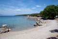 Sand beach in Njivice on island Krk