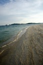 Sand on the beach Patterns of currents. Adang Islan. Satun,Thailand Royalty Free Stock Photo