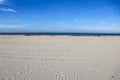 Empty beach. Sand beach without people. Seascape. Royalty Free Stock Photo