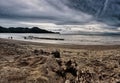 Sand beach sea ocean rain