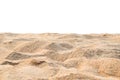 Sand Beach Sea Pile on White Background Texture Summer Desert Ocean Nature Royalty Free Stock Photo