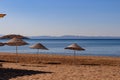 Sand beach in Turkey. Aegean coast. Gumuldur