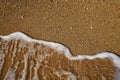 Sand beach waves foam in Costa Blanca