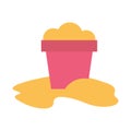 Sand boucket beach toy Royalty Free Stock Photo