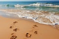 Sand bound history, footprints on ocean beach carry whispers of past seaside sojourns