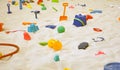 Sand box and toys Royalty Free Stock Photo