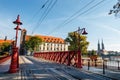 Sand Bridge over Odra river, Wroclaw Royalty Free Stock Photo