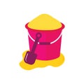 Sand Bucket beach icon vector Royalty Free Stock Photo