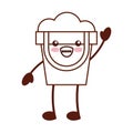 Sand bucket beach toy kawaii character Royalty Free Stock Photo