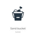 Sand bucket icon vector. Trendy flat sand bucket icon from summer collection isolated on white background. Vector illustration can Royalty Free Stock Photo