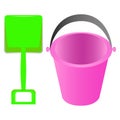 Bucket and shovel toy Royalty Free Stock Photo