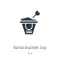 Sand bucket toy icon vector. Trendy flat sand bucket toy icon from toys collection isolated on white background. Vector Royalty Free Stock Photo