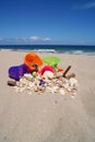 Sand Buckets and Shells on Fort Lauderdale Beach 4 Royalty Free Stock Photo