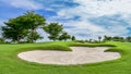 A Sand bunker in Golf Course Royalty Free Stock Photo