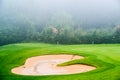 Sand bunker on the golf course. Mexican resort. Royalty Free Stock Photo
