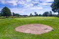 Sand bunker on Swedish golf course Royalty Free Stock Photo