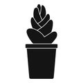 Sand cactus pot icon, simple style