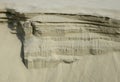 Sand canyon: sandscape on the beach of Bergen aan Zee
