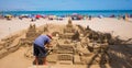 Sand Castel in Peniscola, Spain Royalty Free Stock Photo