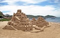 Sand castle on the beach