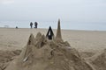 Sand castle at the beach