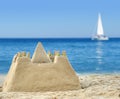 Sand Castle on Beach Royalty Free Stock Photo