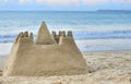 Sand Castle on Beach Royalty Free Stock Photo