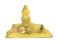 Sandcastle on the Blooming Desert