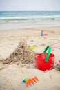 Sand castle on the beach