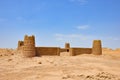 Sand castle into the desert. Iran