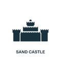 Sand Castle icon. Monochrome simple Summer icon for templates, web design and infographics Royalty Free Stock Photo