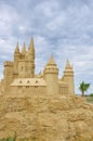 Sand castle sculpture Royalty Free Stock Photo