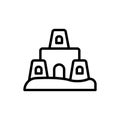 Sand castle, summer icon. Simple line, outline vector elements of vacation icons for ui and ux, website or mobile application Royalty Free Stock Photo