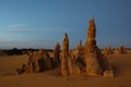 Sand catles at the Pinnacles Desert a must destination to visit Royalty Free Stock Photo