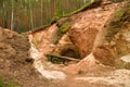 Sand cave and moss