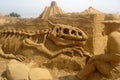 The Sand City. International Sand Sculpture Festival FIESA at the Pera village. Portugal Royalty Free Stock Photo