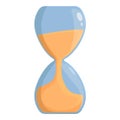 Sand clock glass icon cartoon vector. Sandglass timer Royalty Free Stock Photo