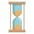 Sand clock icon cartoon vector. Time game Royalty Free Stock Photo