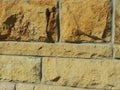 sand colored block wall